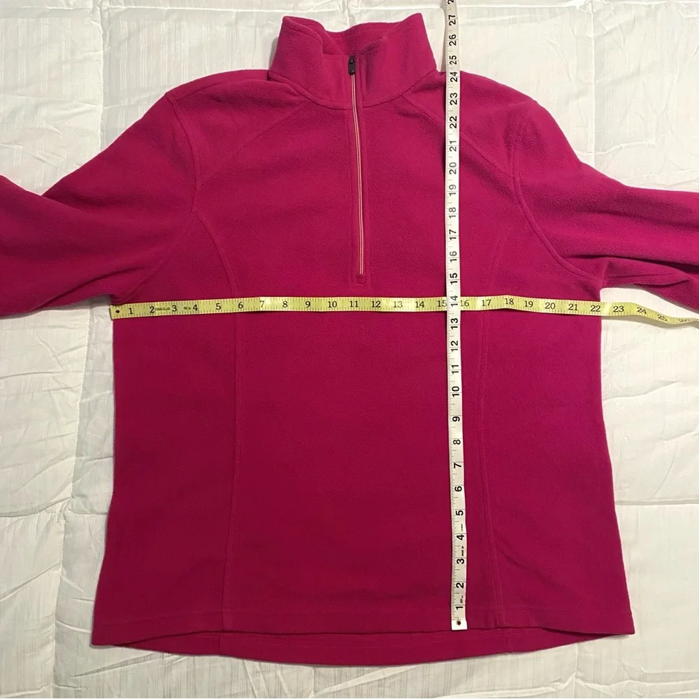 Lands End Pink Quarter Zip Fleece Polartec L - Picture 10 of 12